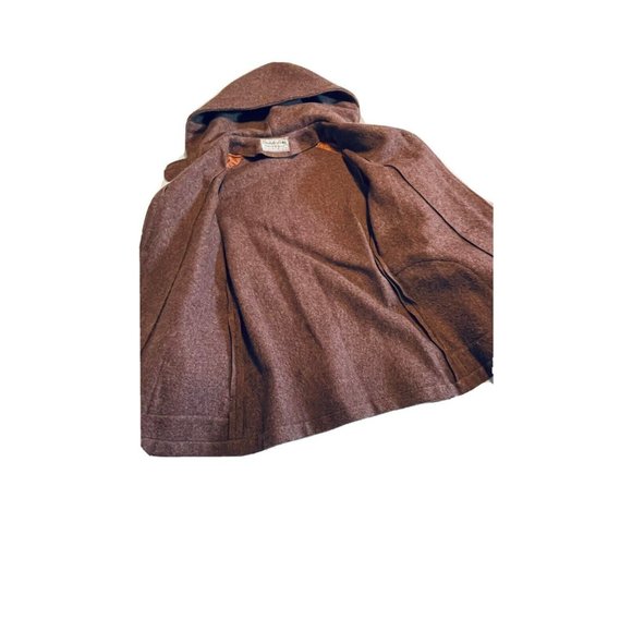 Vintage Casa de Lana 100% Virgin Wool Hooded Belted Retro Coat Women’s Size 9/10 - Picture 7 of 14